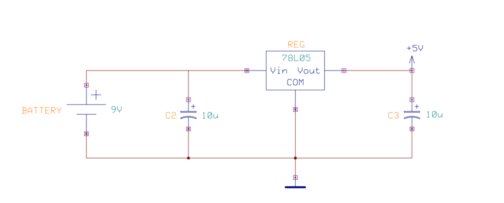 five volts regulator schematic